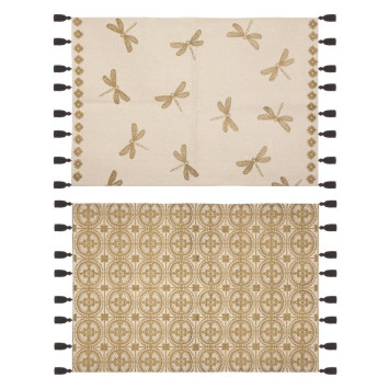 TAPIS 100%COTON LIN ET MARRON︱Lory