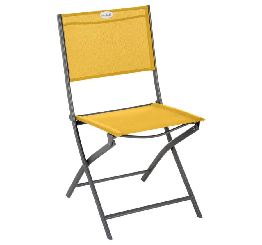 CHAISE PLIANTE MOUTARDE