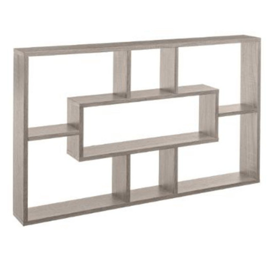 ETAGERE MURALE 7 CASES CHENE︱Lory