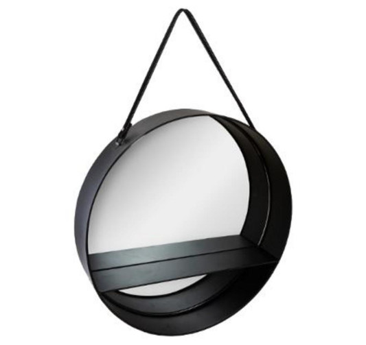 MIROIR ETAGERE BELT NOIR︱Lory