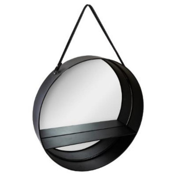MIROIR ETAGERE BELT NOIR︱Lory