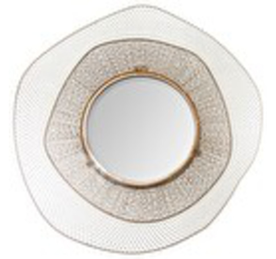 MIROIR COLORIS OR D.78CM