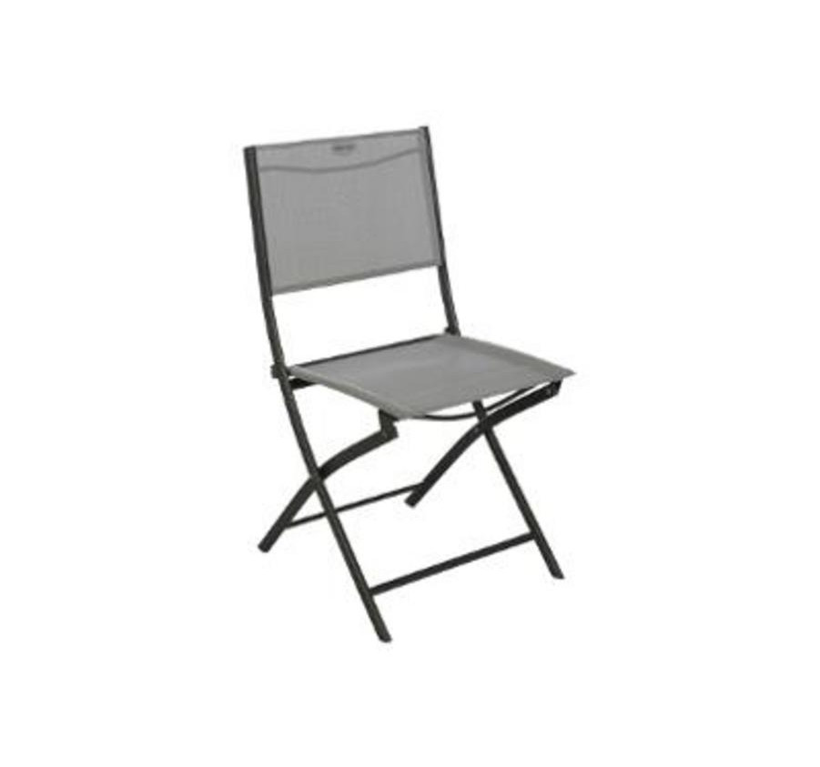 CHAISE PLIANTE GALET GRAPHITE