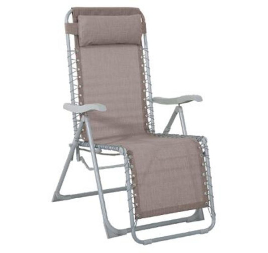 FAUTEUIL RELAX PLIANT TAUPE︱Lory