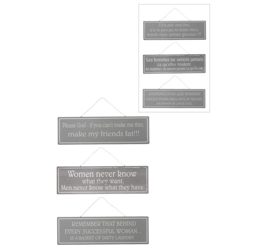 PANCARTE MIX EN GRIS ET BLANC