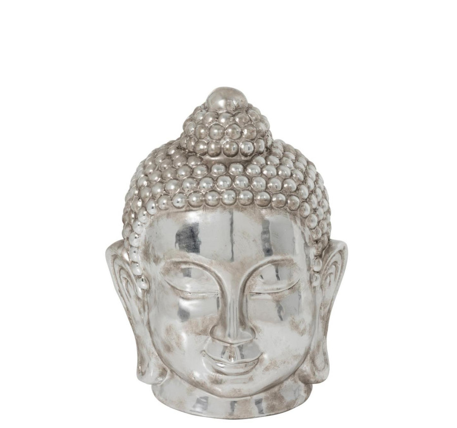 TETE DE BOUDDHA ARGENTE