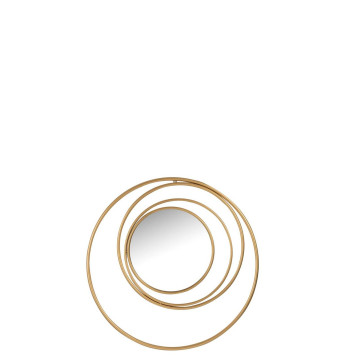MIROIR 4 CERCLES METAL OR︱Lory