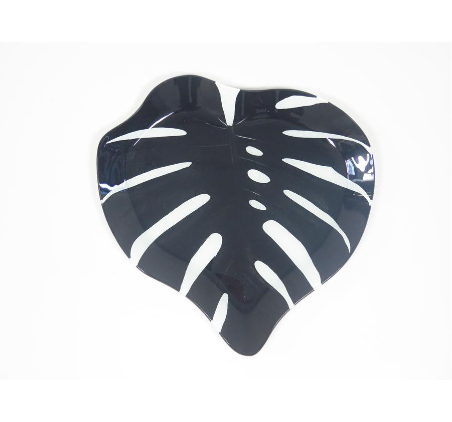 ASSIETTE FEUILLE EN VERRE