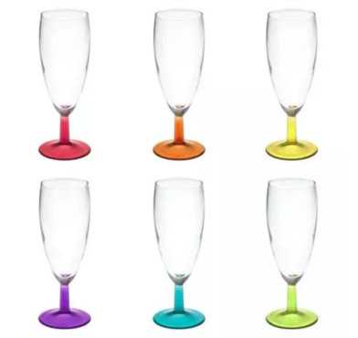 LOT DE 6 FLUTES EN VERRE