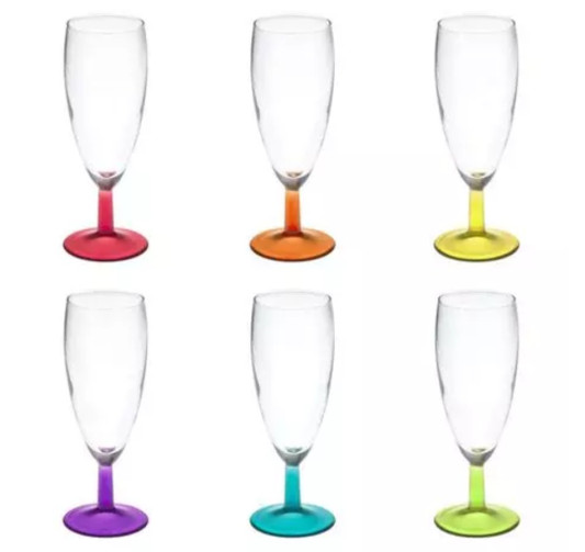 LOT DE 6 FLUTES EN VERRE