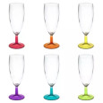 LOT DE 6 FLUTES EN VERRE