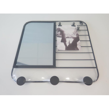 MIROIR EN METAL NOIR AVEC︱Lory
