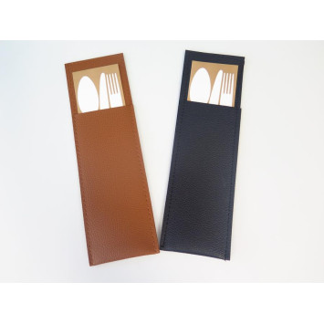 POCHETTE RANGE COUVERT MARRON︱Lory