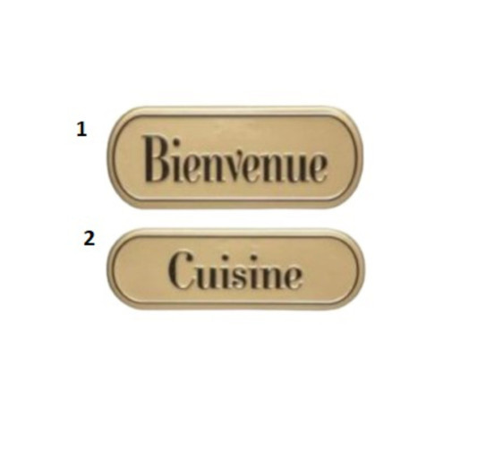 PLAQUE DE PORTE EN METAL︱Lory