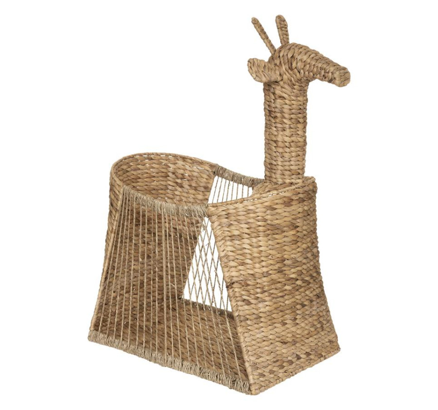 PANIER GIRAFE EN OSIER NATUREL