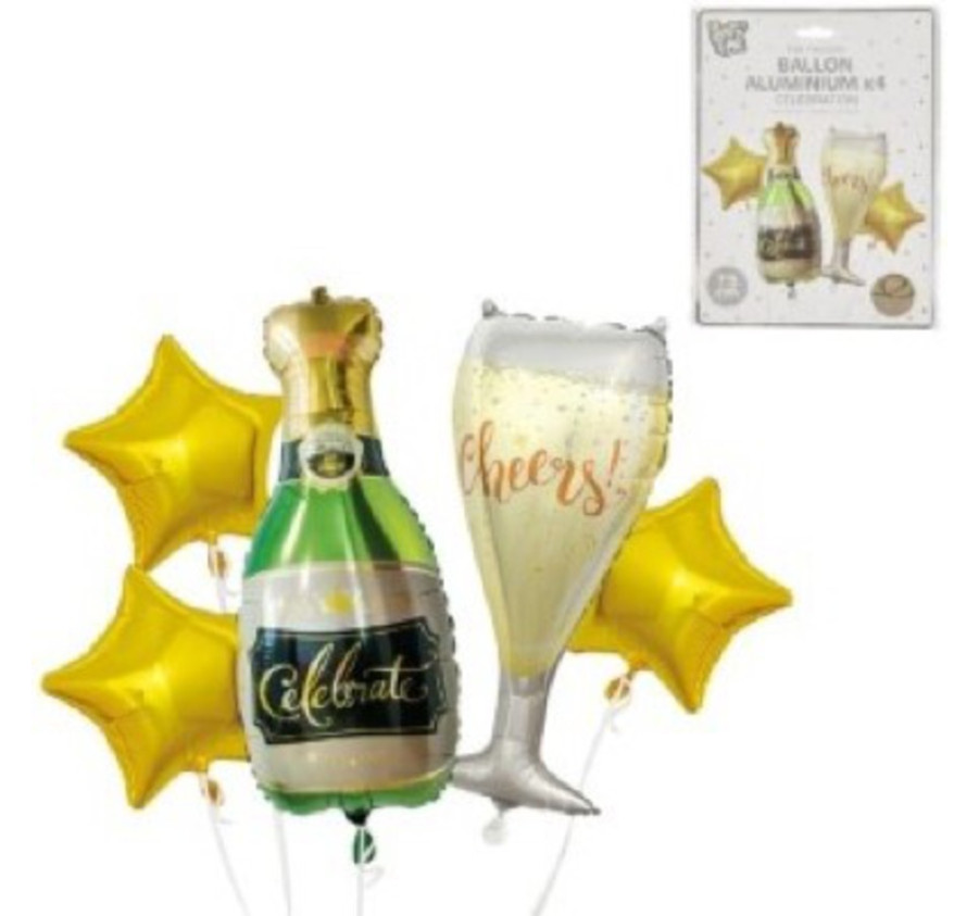 BALLON ALUMINIUM CHAMPAGNE X4