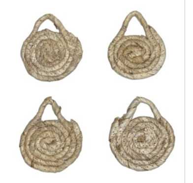 SET 4 SOUS VERRE EN OSIER︱Lory