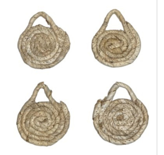 SET 4 SOUS VERRE EN OSIER︱Lory