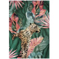 TOILE IMP GUEPARD ET FEUILLAGE