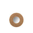 MIROIR ROND TISSE EN JUTE NAT