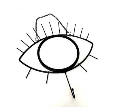 MIROIR EN METAL NOIR 25X27CM︱Lory