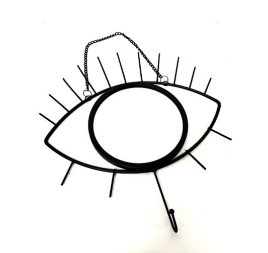 MIROIR EN METAL NOIR 25X27CM︱Lory