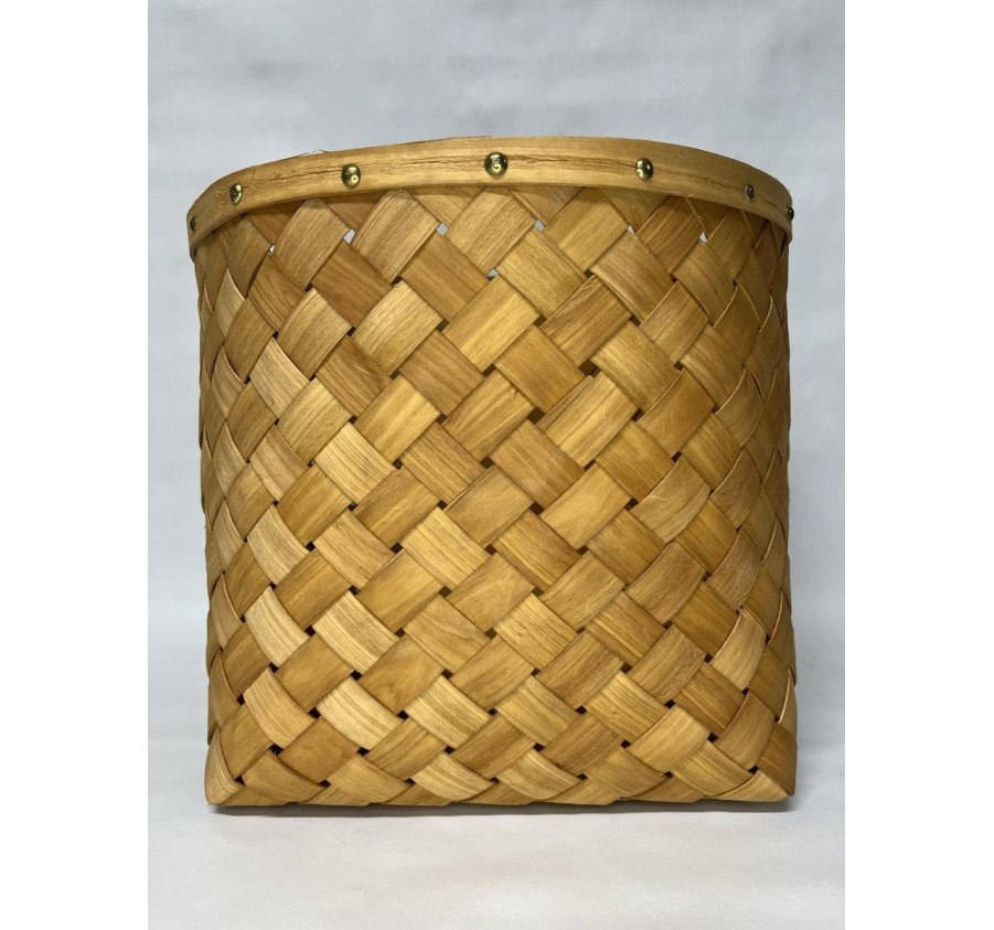 PANIER ROND EN BOIS CLAIR