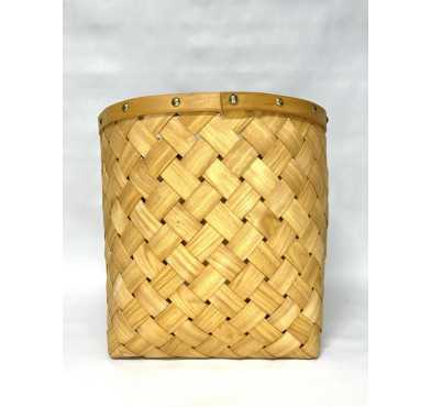 PANIER ROND EN BOIS CLAIR︱Lory