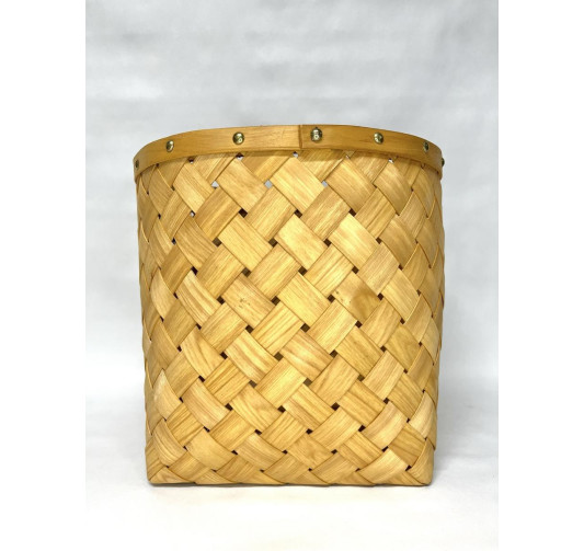 PANIER ROND EN BOIS CLAIR︱Lory