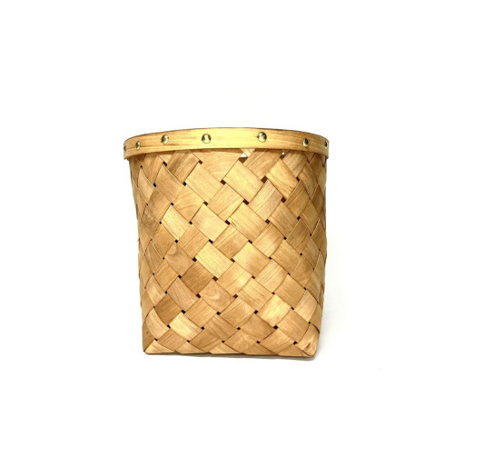 PANIER ROND EN BOIS CLAIR︱Lory