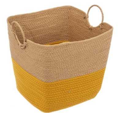 PANIER CARRE OCRE ET NATUREL︱Lory