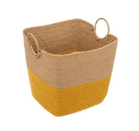 PANIER CARRE OCRE ET NATUREL︱Lory