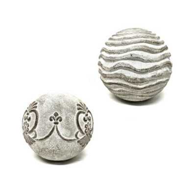 BOULE EN MAGNESIE GRIS CIMENT︱Lory