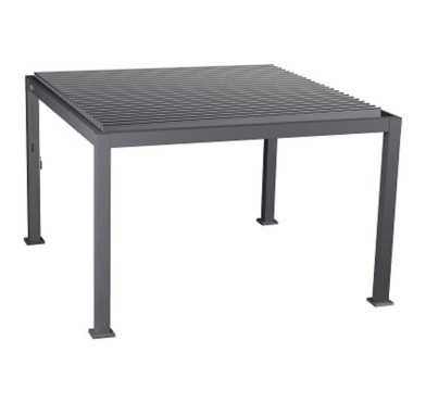 PERGOLA GRISE AVEC LATTES︱Lory