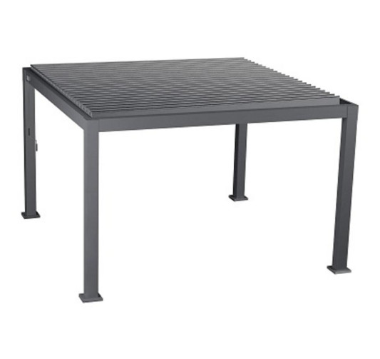 PERGOLA GRISE AVEC LATTES︱Lory