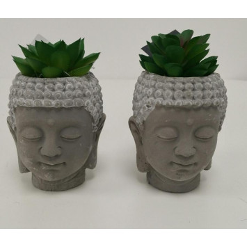 POT TETE DE BOUDDHA EN CIMENT︱Lory