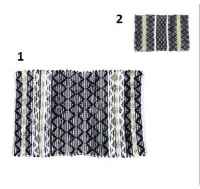 TAPIS EN JERSEY NOIR/OR OU︱Lory