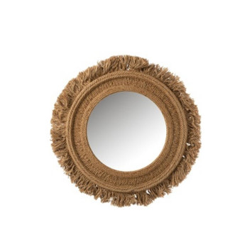 MIROIR ROND EN JUTE NATURELLE︱Lory