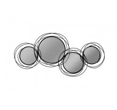 MIROIR ROND EN METAL NOIR︱Lory