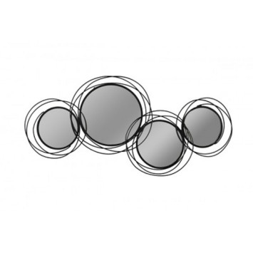MIROIR ROND EN METAL NOIR︱Lory