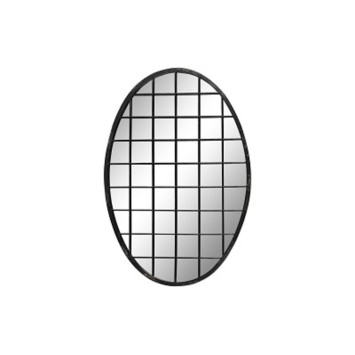 MIROIR OVALE GRILLAGE NOIR︱Lory