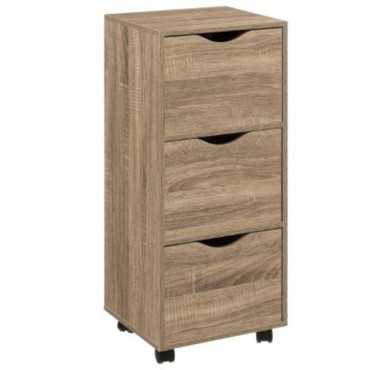 TOUR 3 TIROIRS ROULETTES NAT︱Lory