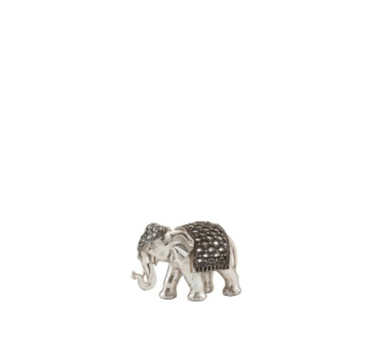 ELEPHANT MIROIR RESINE ARGENT︱Lory