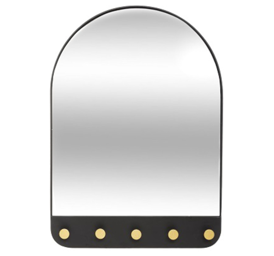 MIROIR EN METAL NOIR AVEC 5