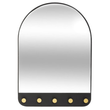 MIROIR EN METAL NOIR AVEC 5︱Lory