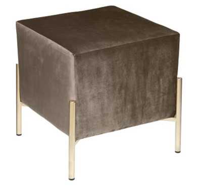 POUF EN VELOURS KAKI︱Lory