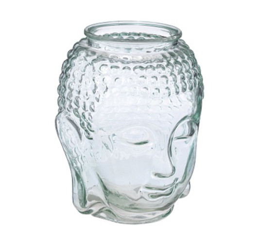 VASE BOUDDHA VERRE TRANSPARENT︱Lory