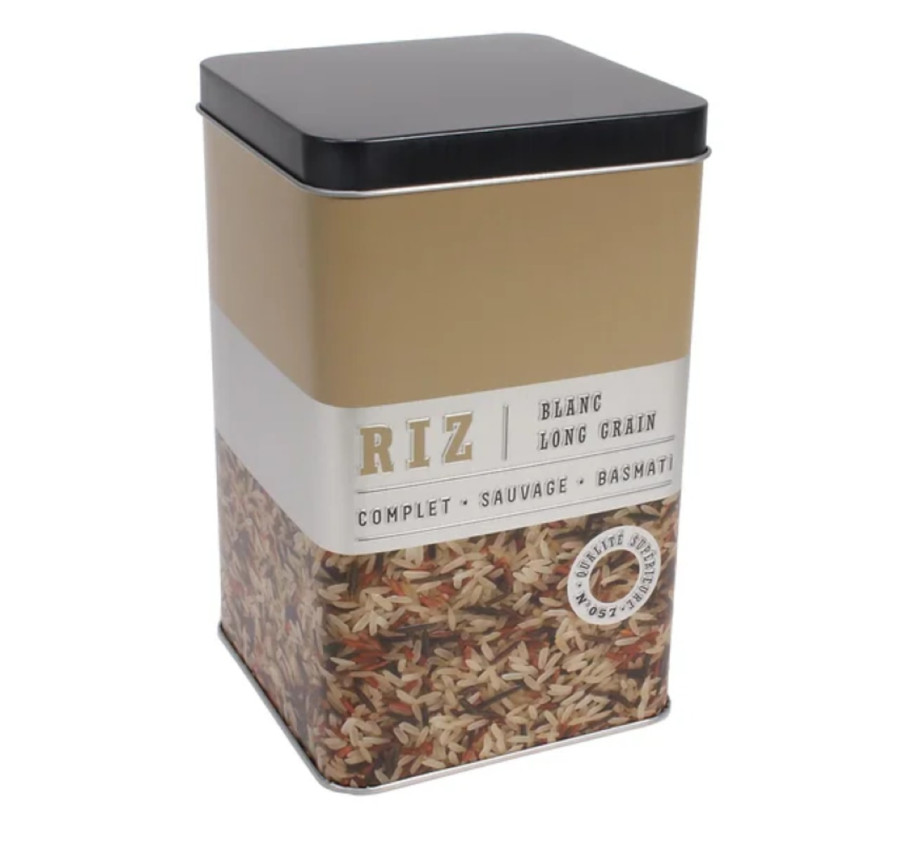 BOITE EN METAL POUR RIZ BLANC,