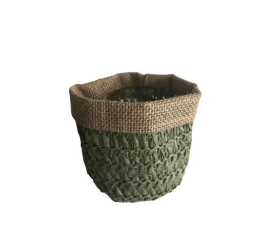 PANIER EN OSIER VERT︱Lory