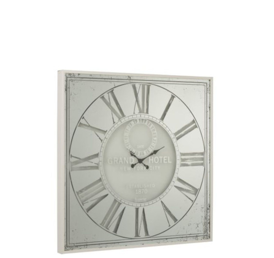 HORLOGE CARREE MIROIR METAL︱Lory